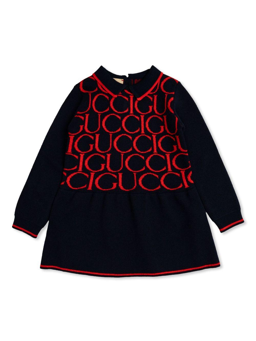 logo-jacquard dress 788080 XKD6Q4025 GUCCI KIDS 