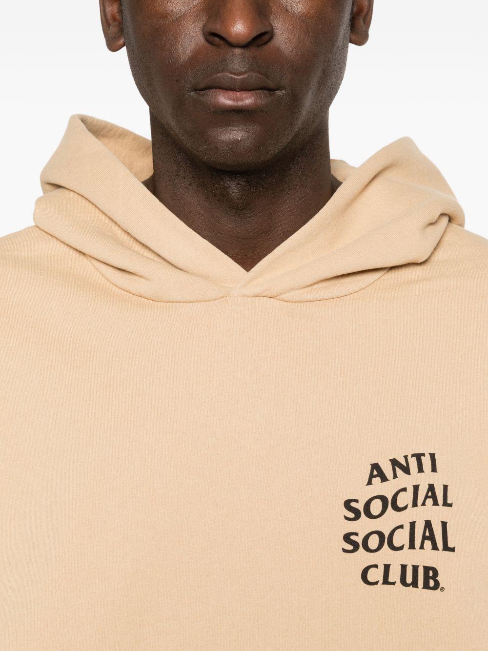 logo-print hoodie ASSC070012 TAN ANTI SOCIAL SOCIAL CLUB 