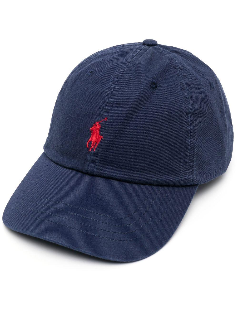 Embroidered-logo cap 710548524014 NEWPORT NAVY/ RL2000 RED POLO RALPH LAUREN 