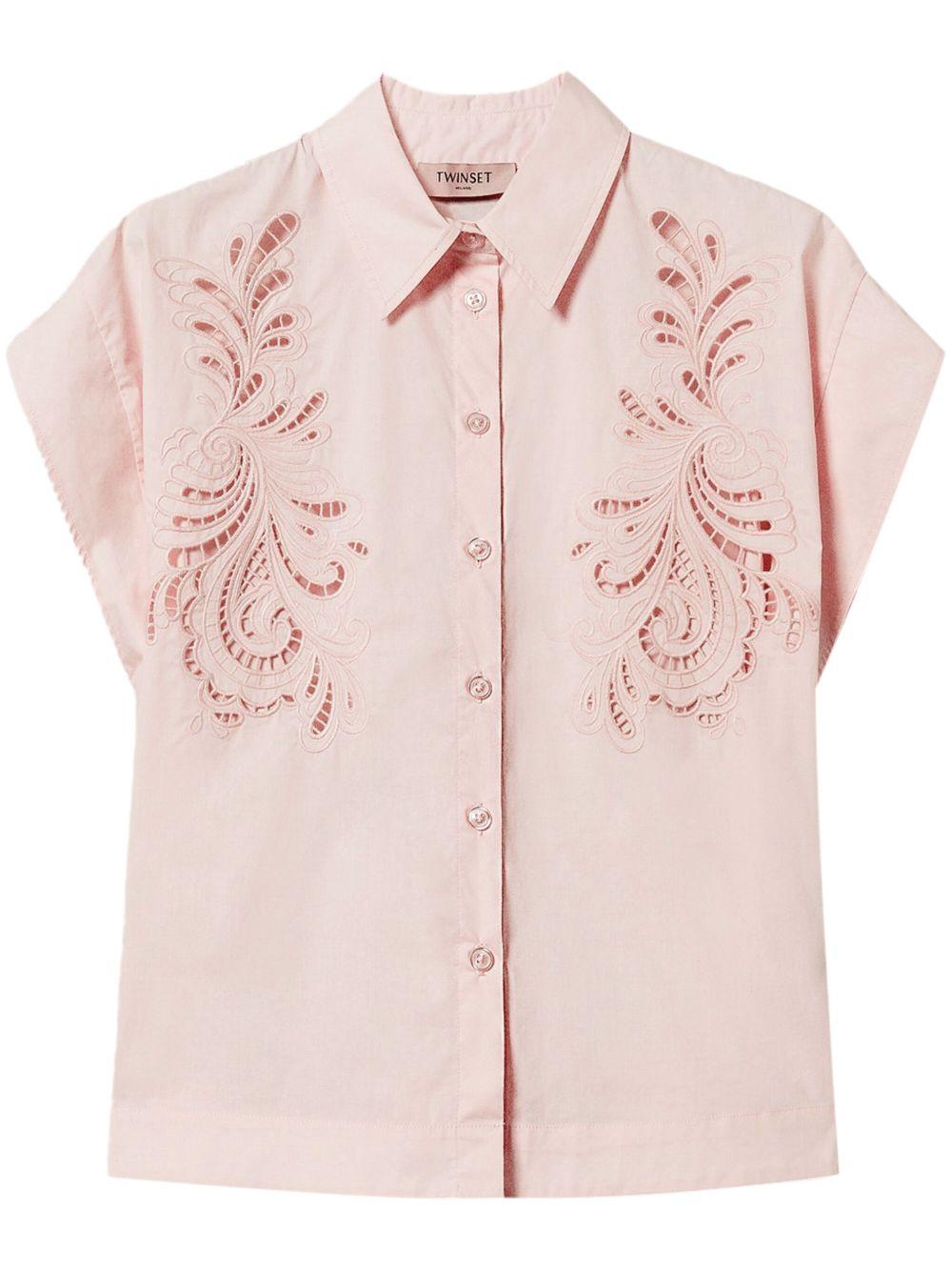 Poplin shirt with embroidery 251TP2171 00178 TWINSET 