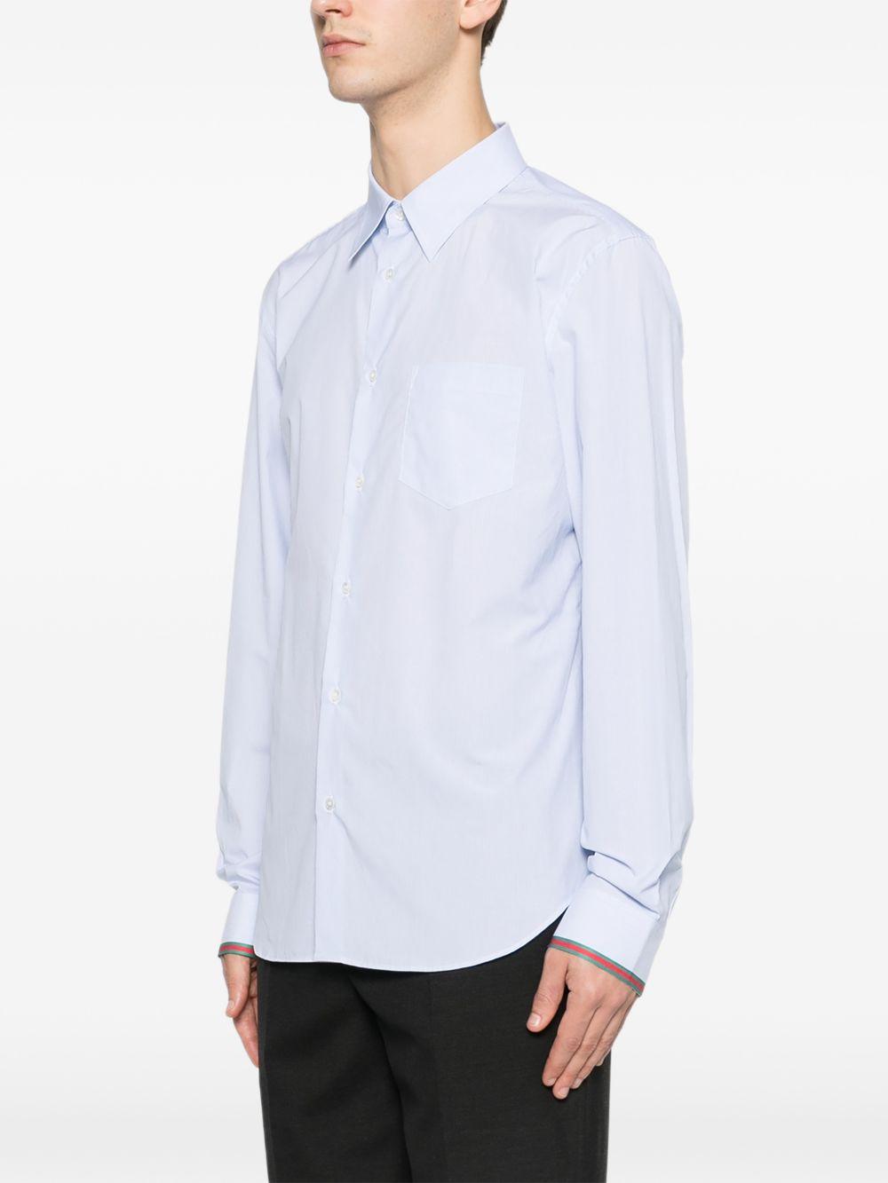 Striped cotton shirt with Web 852707 ZAS5W4305 GUCCI 
