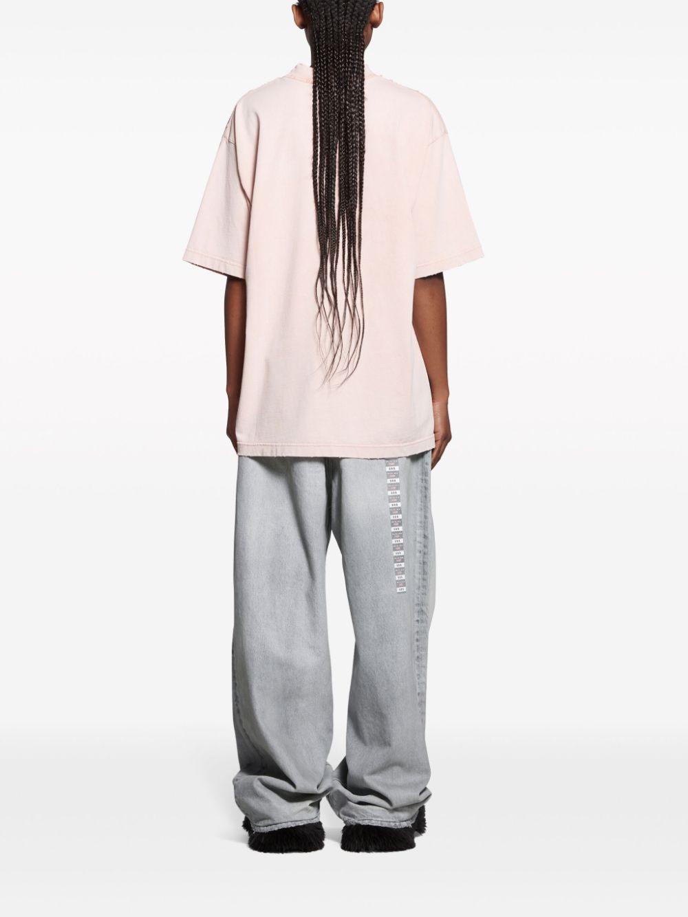 Mirror logo-print T-shirt<BR/><BR/> 764235. TNVV85708 BALENCIAGA 
