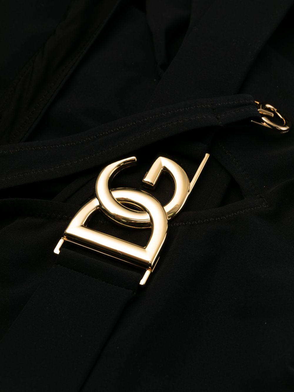 One-piece swimsuit with plunging neck and belt O9B74J ONO12N0000 DOLCE & GABBANA 