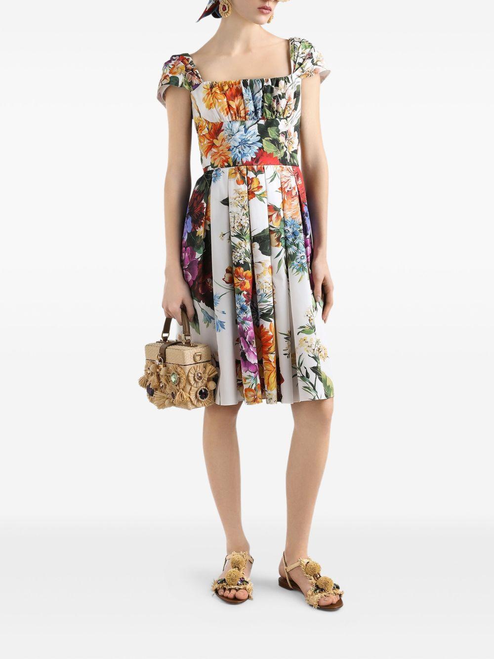 Flower bouquet-print poplin dress F6TVKT HS5TRHA5PC DOLCE & GABBANA 