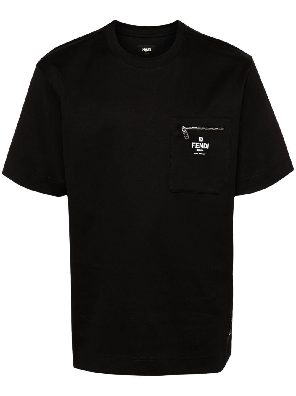 Logo-print cotton T-shirt FY0936 ARYRF0QA1 FENDI 