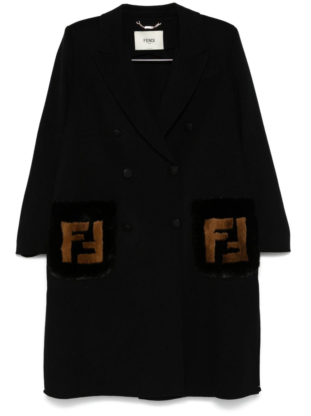 Midi straight-cut coat FF8948 W1DF0GME FENDI 
