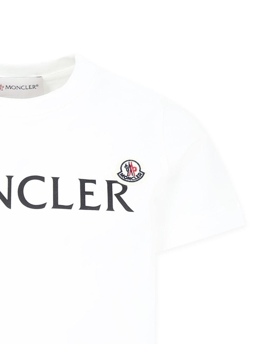 Logo Cotton T-Shirt K29548C00018 89AFV034 MONCLER KIDS 