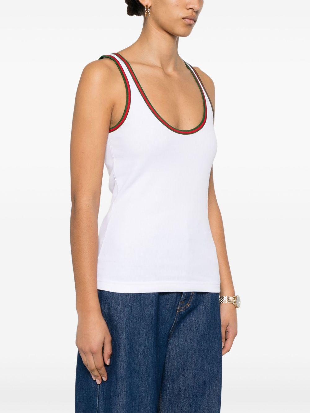 Web-Stripe ribbed tank top<BR/><BR/> 815851 XJG5O9692 GUCCI 