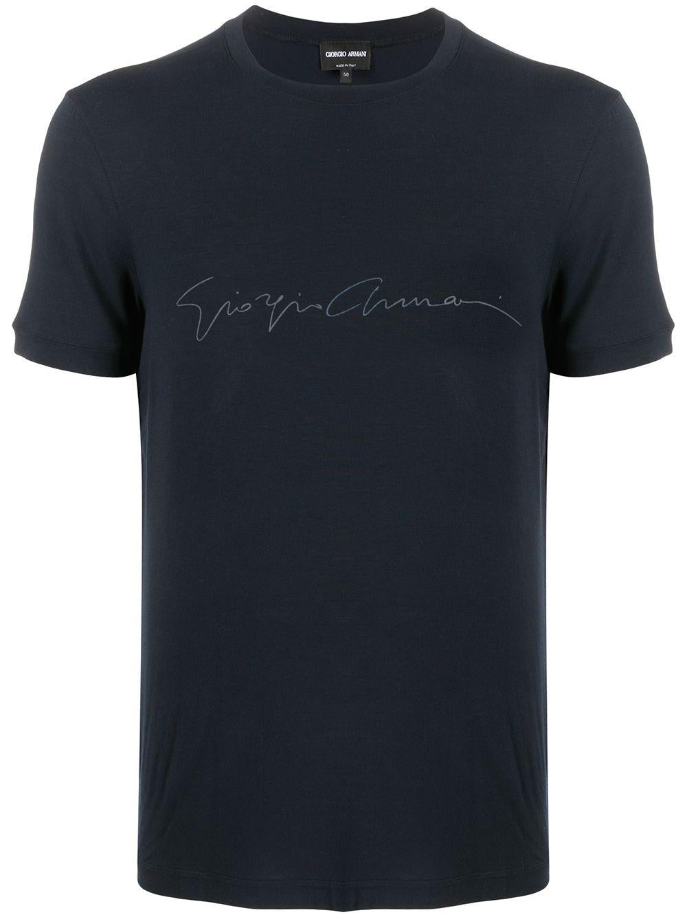 signature print T-shirt 6GST56 SJP4ZUBSG GIORGIO ARMANI 