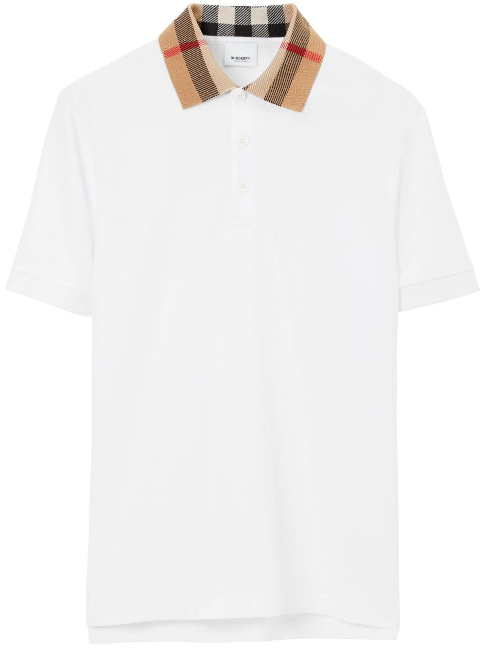 Vintage check print-detail polo shirt<BR/><BR/><BR/> 8071621 A1464 BURBERRY 