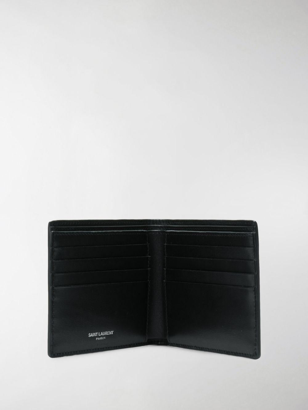 Portafoglio Est/West Monogram in pelle nera 4532760SX0E 1000 SAINT LAURENT 