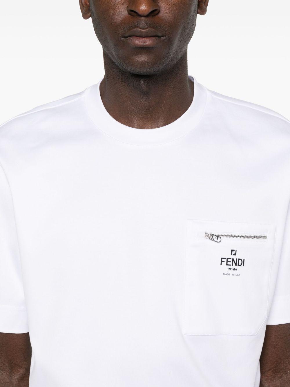 Logo-print cotton T-shirt FY0936 ARYRF0QA0 FENDI 