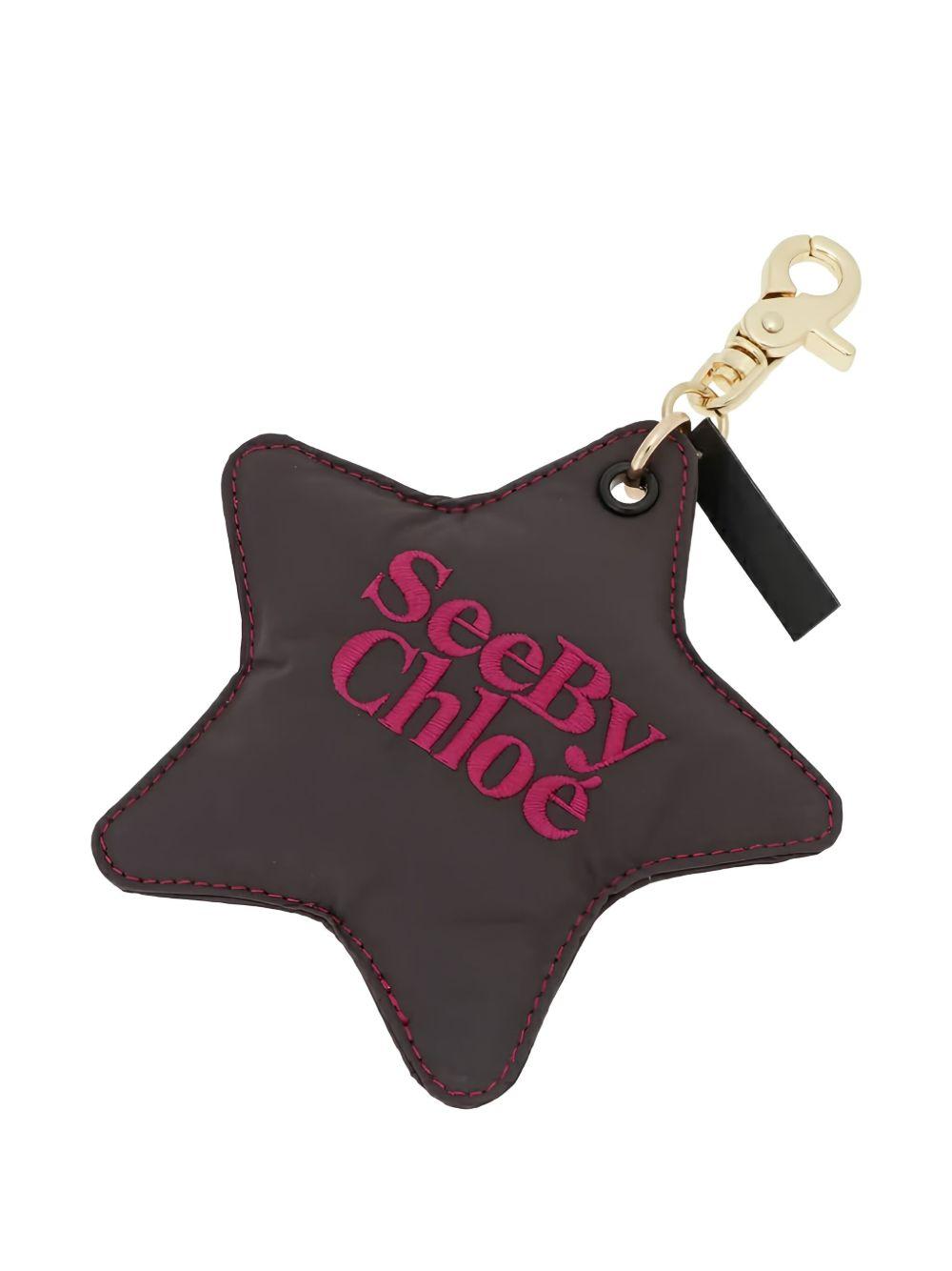 Star shaped keychain with logo CHS22WK730C41 046 SEE BY CHLOÉ 