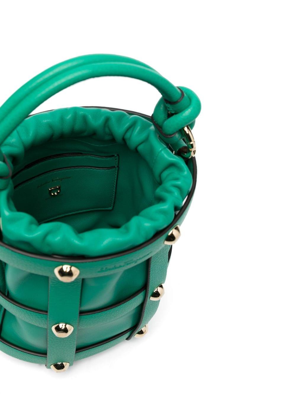 Caged-design bucket bag<BR/><BR/><BR/> 211488757947 SMERALDO FERRAGAMO 