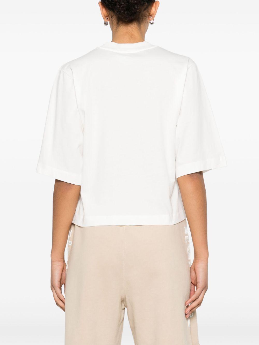 Embroidered-logo T-shirt<BR/><BR/> 104604 A2F8Z05 PINKO 