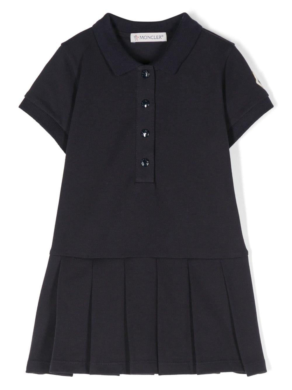 Pleated-skirt dress<BR/><BR/><BR/> 8I00001 8496F778 MONCLER KIDS 