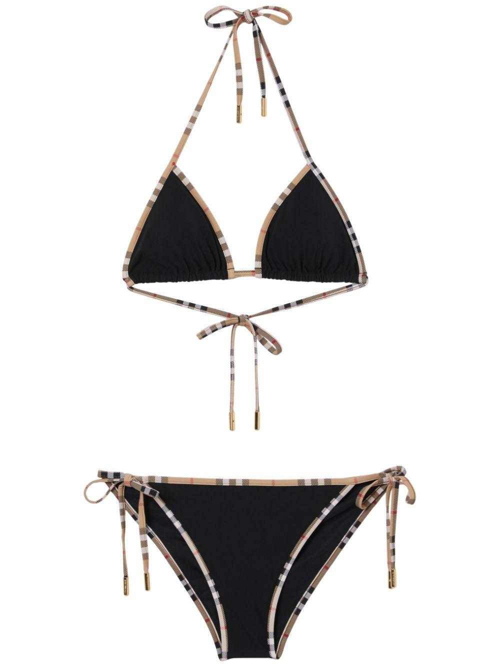 Vintage Check-trim triangle bikini<BR/><BR/><BR/> 8070463 A1189 BURBERRY 