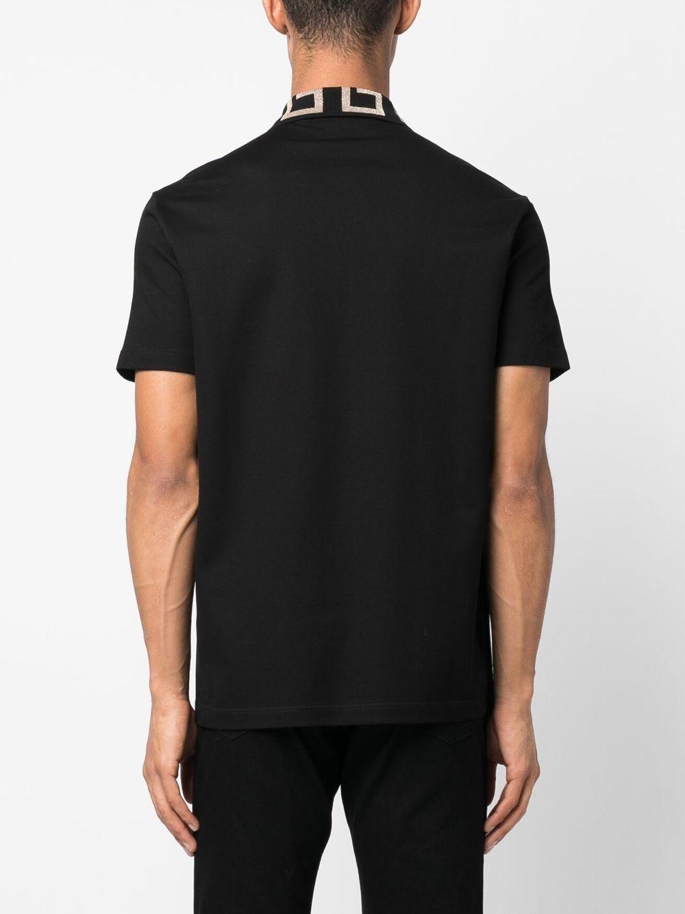 Embroidered Cotton-Piqué Polo A87402 1A061991B000 VERSACE 
