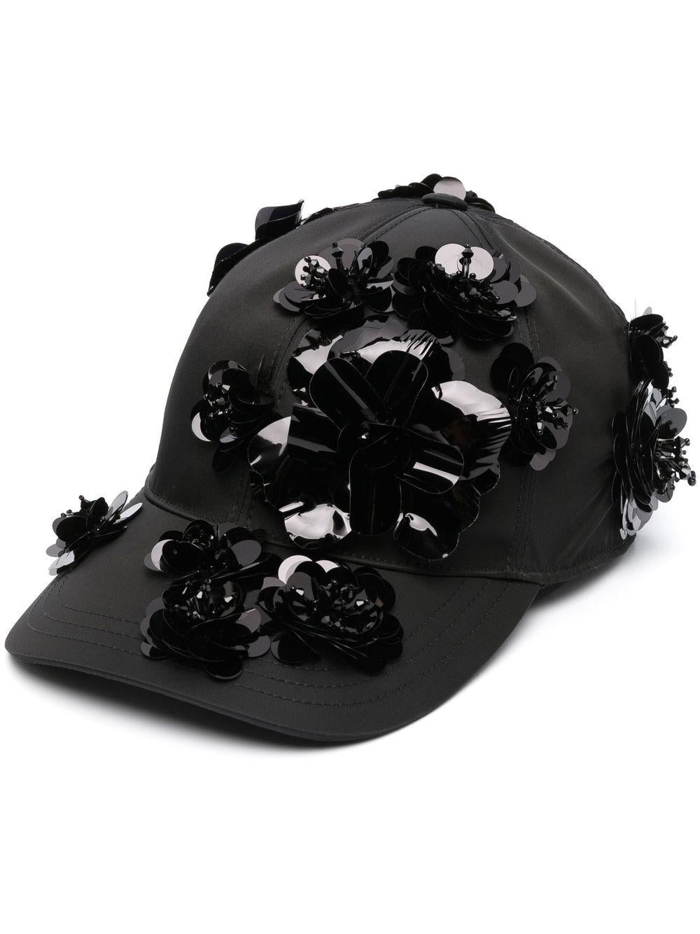 Floral-appliqué baseball cap 1HC274 11WPF0002 PRADA 