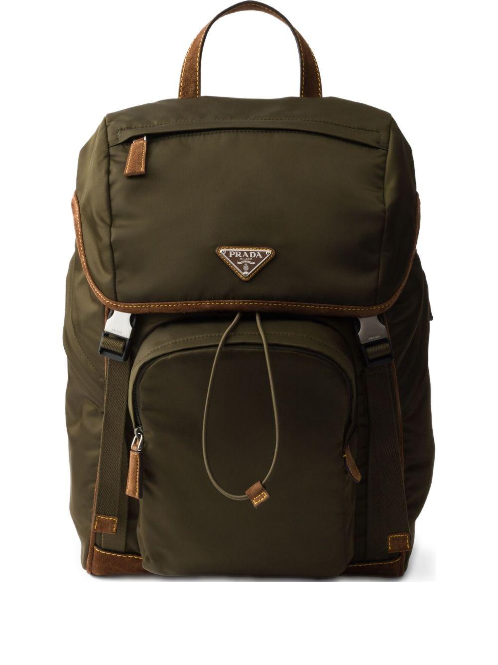 Re-Nylon and suede backpack 2VZ135384 V-HBFF041O PRADA 