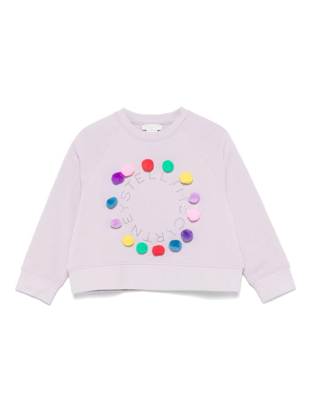 Pompom detail sweatshirt TV4D70 Z0453572 STELLA McCARTNEY KIDS 