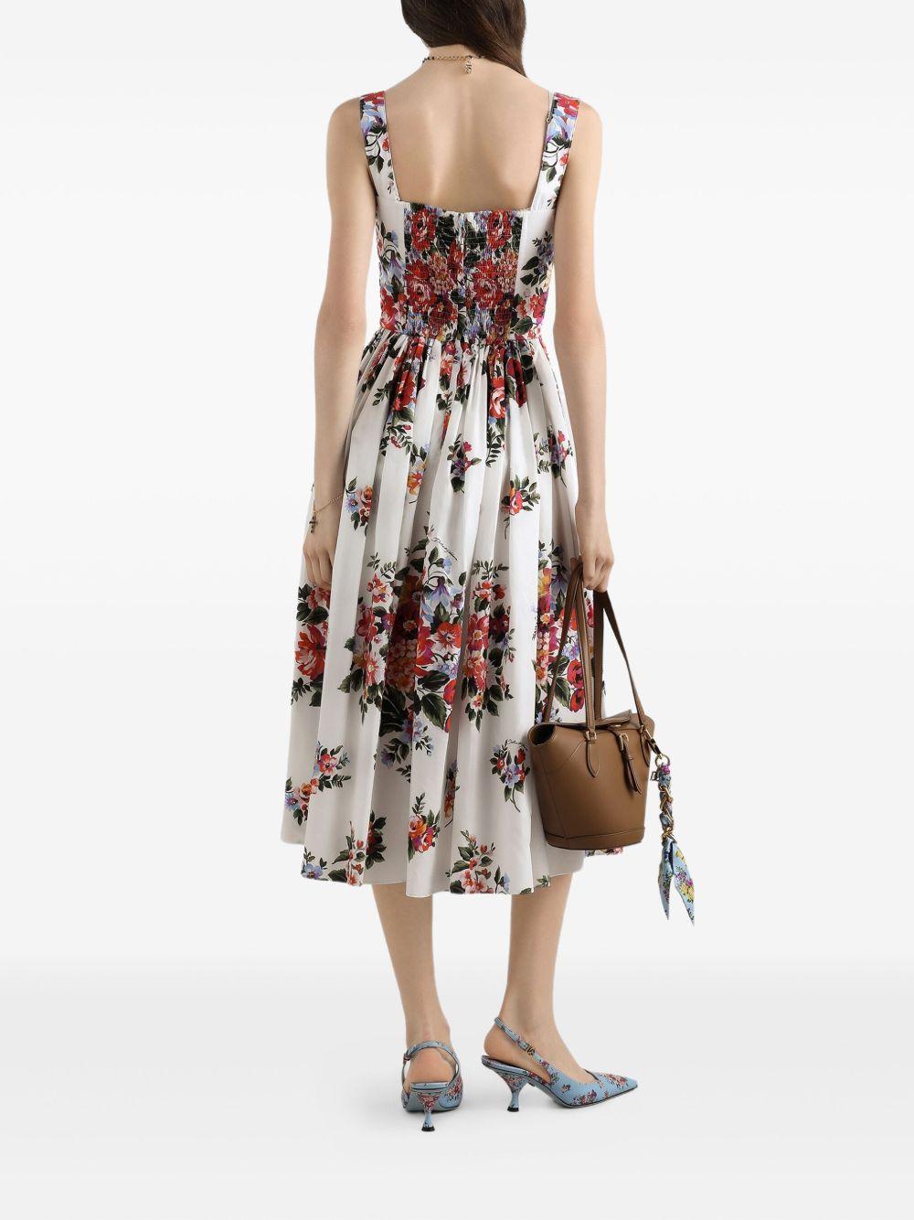 Floral Print Midi Bustier Dress F6TTGT HS5UUHA5ZO DOLCE & GABBANA 