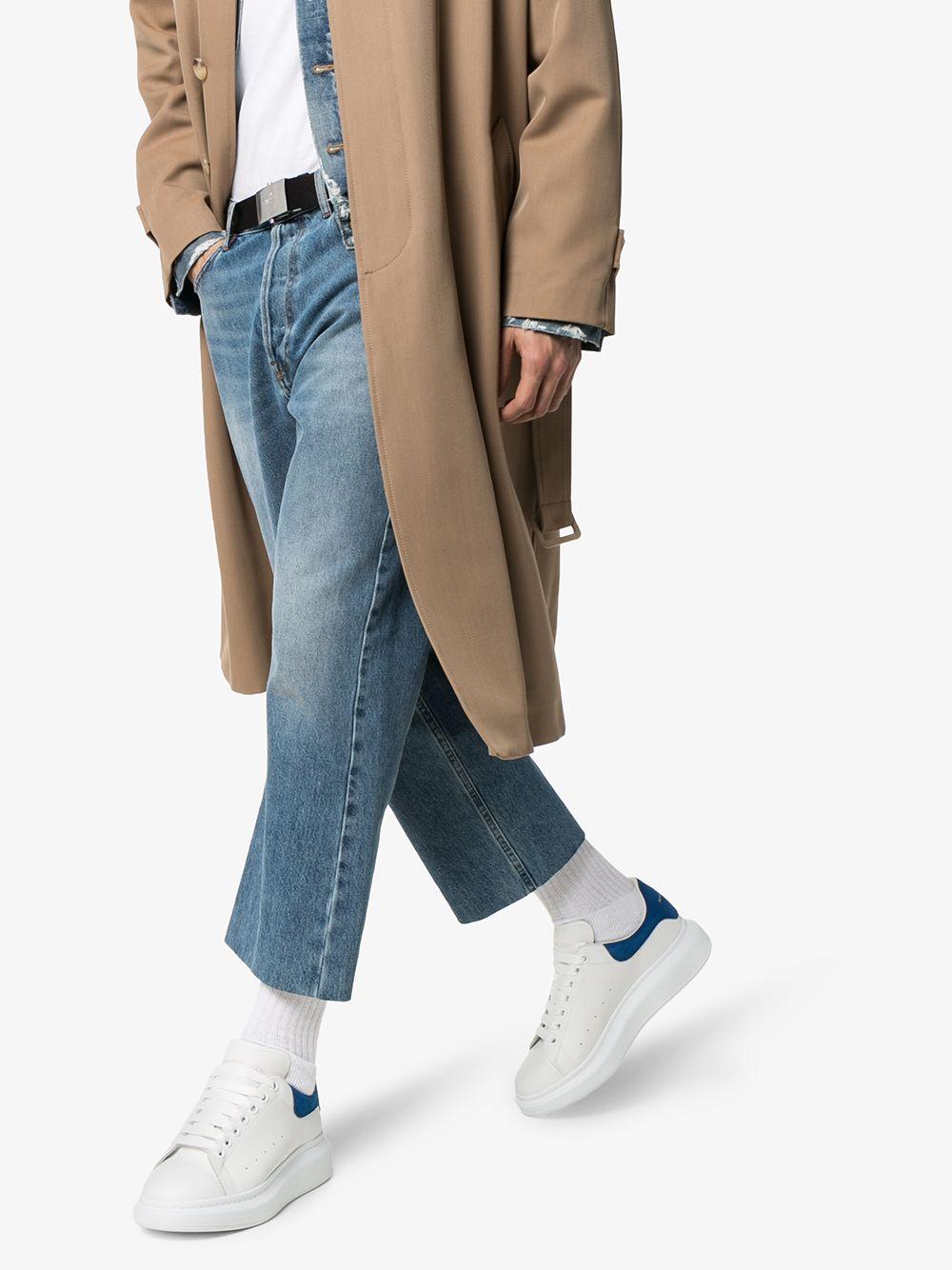 White/blue leather/suede oversized low-top sneakers 553680WHGP7 9086 ALEXANDER MCQUEEN 