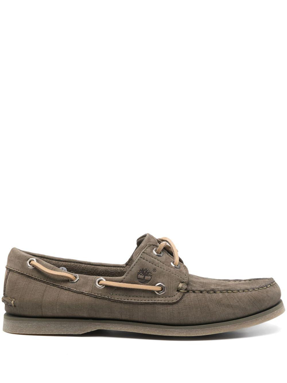 Classic Green Leather Boat Shoes TB0A4187 EO81 TIMBERLAND 