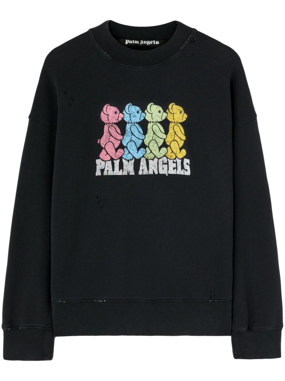 Crossroads Bear sweatshirt<BR/><BR/><BR/> PMBA026S25FLE004 1084 PALM ANGELS 