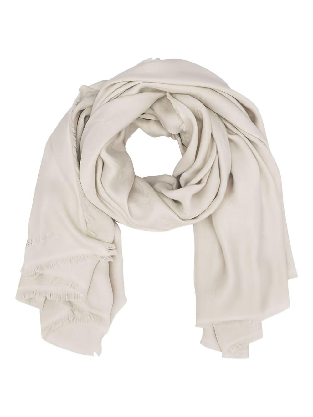 Beige Foulard scarf with jacquard logo PF3043T0300 20000 BLUGIRL 