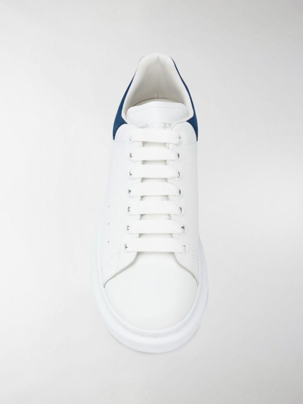 White/blue leather/suede oversized low-top sneakers 553680WHGP7 9086 ALEXANDER MCQUEEN 