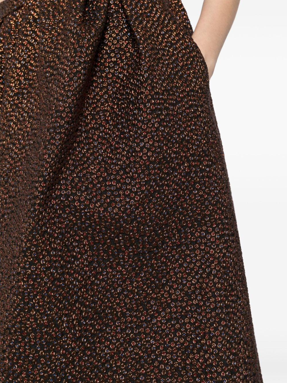Polka-dot jacquard skirt<BR/><BR/> 010829 9165703 DRIES VAN NOTEN 