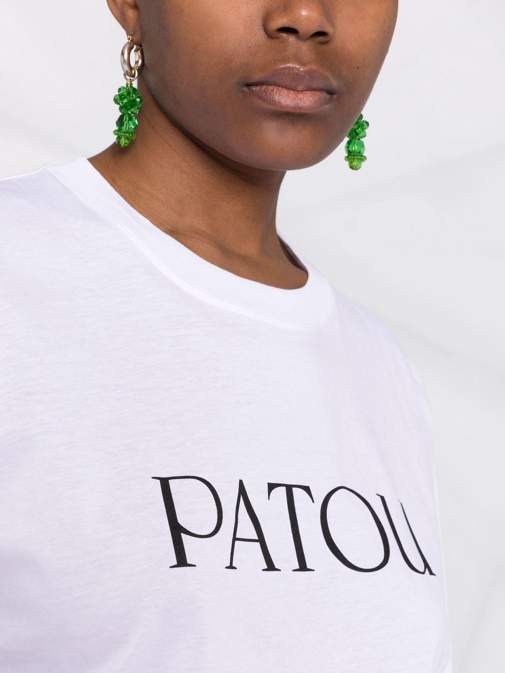 Logo-print organic-cotton T-shirt<BR/><BR/><BR/><BR/><BR/><BR/> JE0299999 001W PATOU 