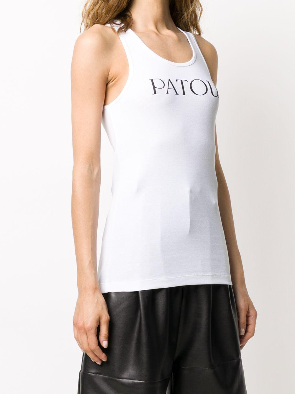 Organic-cotton tank top JE0159994 001W PATOU 