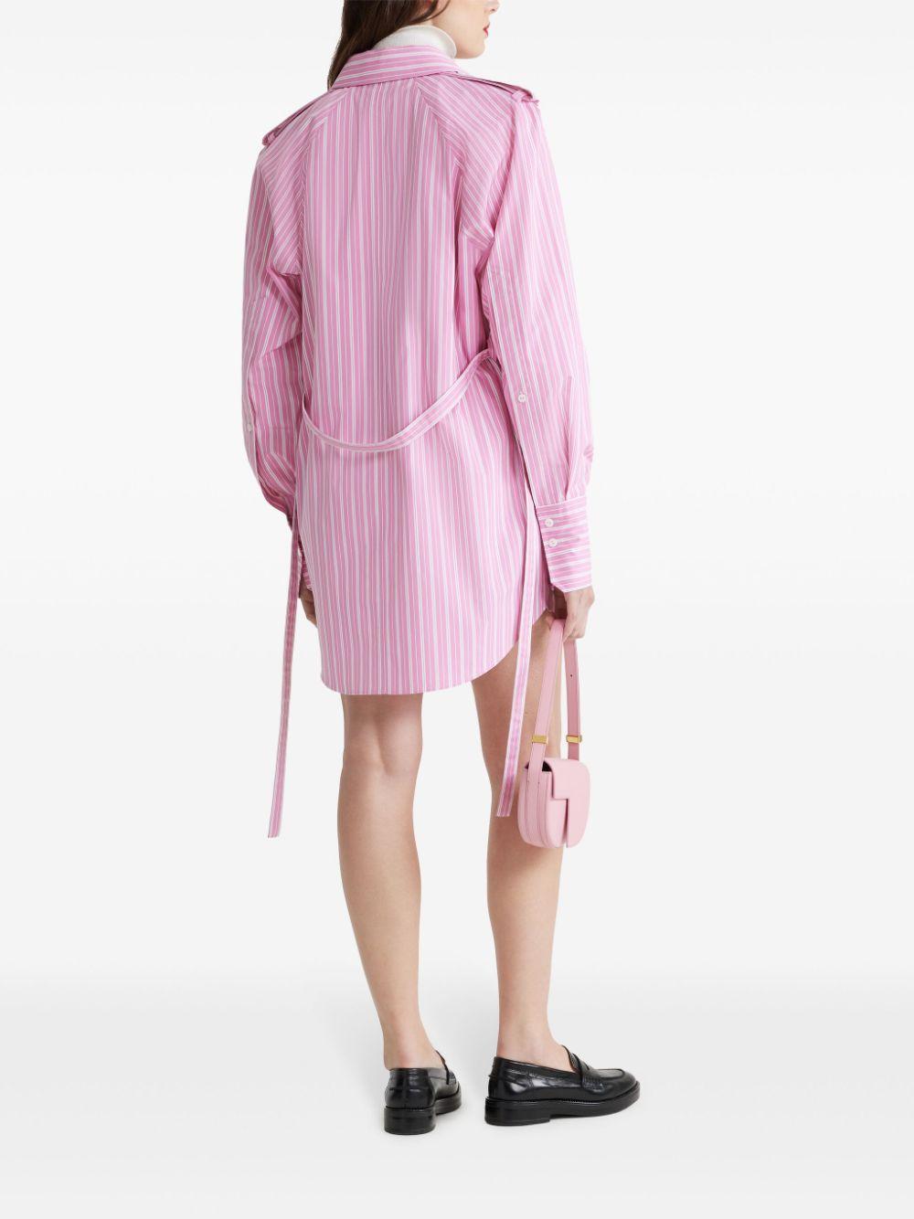 Pink striped mini shirt dress<BR/><BR/><BR/> DR1530190 5063 PATOU 
