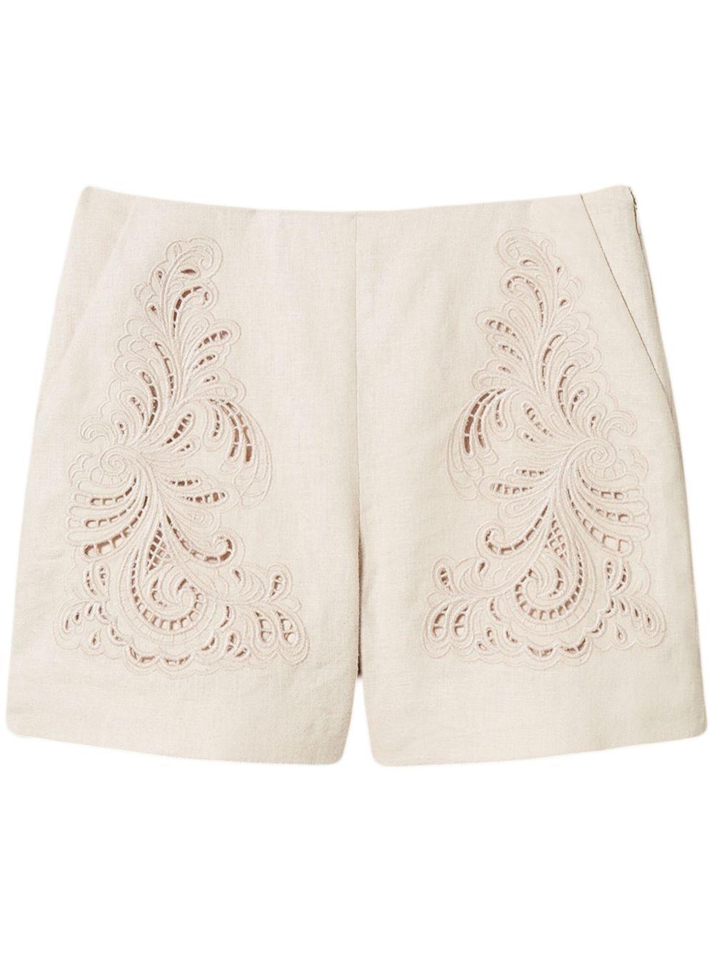 Linen blend shorts with embroidery 251TP2162 00059 TWINSET 