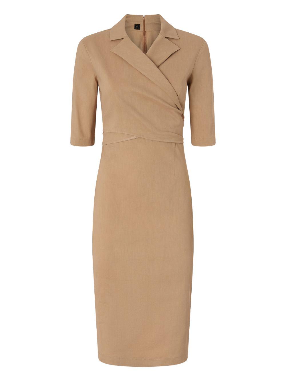 Slim-fit midi dress with bow 106499 A34ID41 PINKO 