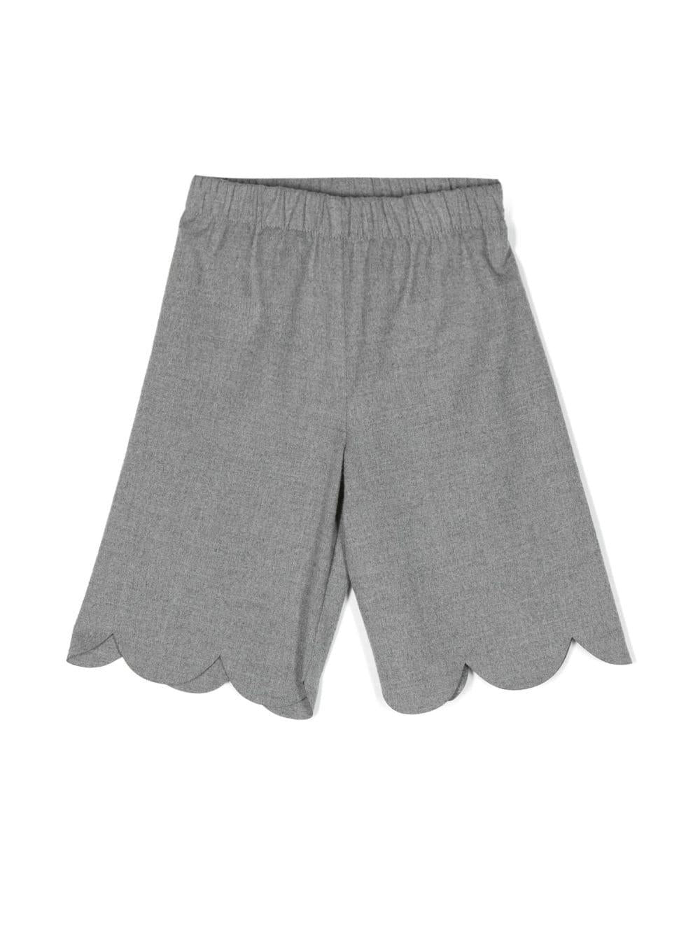 Scallop-edge trousers<BR/><BR/> A24PL414W0003 072 IL GUFO 