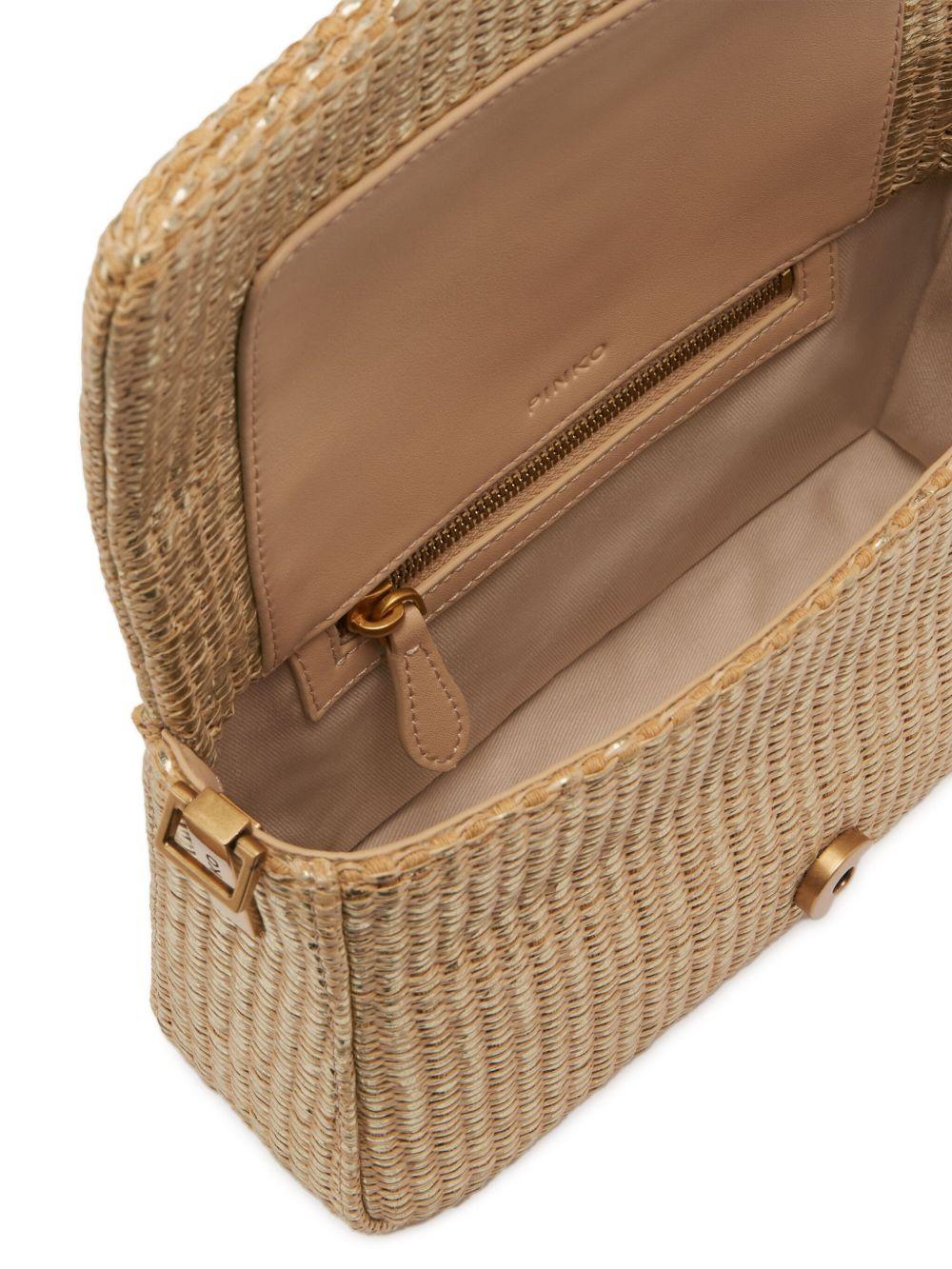 Raffia Mini Love Bag Slouchy Shoulder Bag 104340 A2CEZZLQ PINKO 