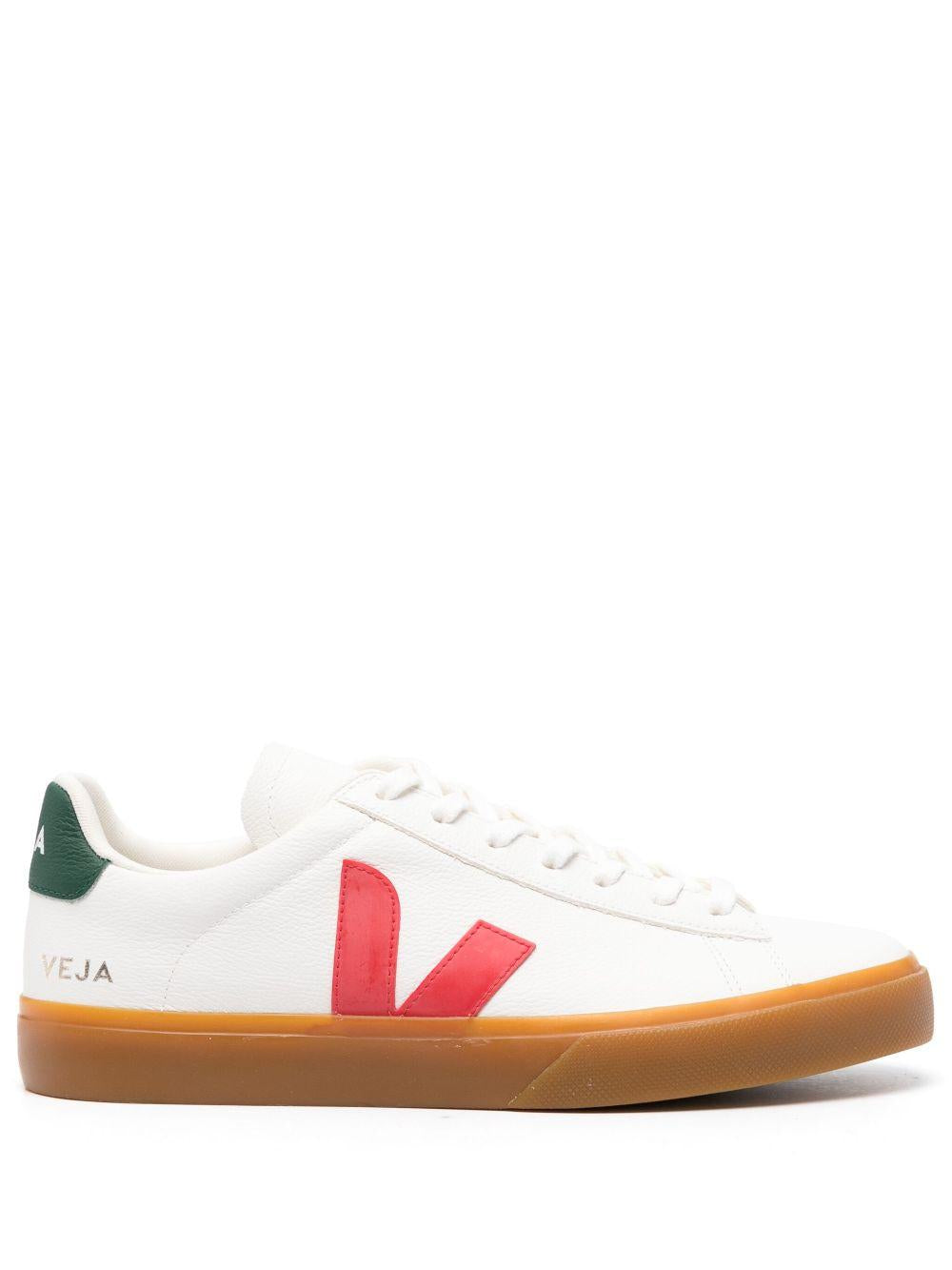 Campo ChromeFree® leather sneakers<BR/><BR/><BR/> CP0503497 EXTRA WHITE/PEKIN/POKER VEJA 