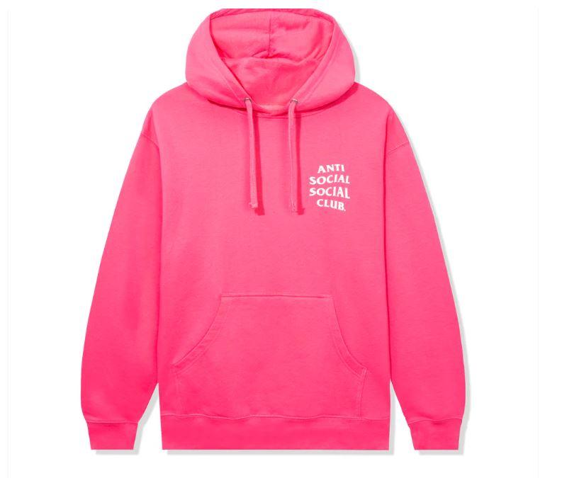 Logo hoodie ASSC070012 PINK ANTI SOCIAL SOCIAL CLUB 