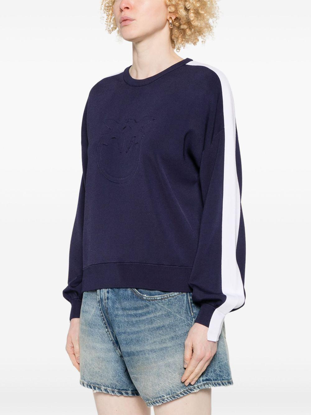 Logo-embossed sweater<BR/><BR/><BR/> 104002 A2FQEZ1 PINKO 