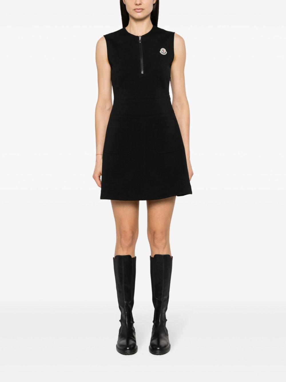 Logo-patch jersey mini dress 8I00009 89A8N999 MONCLER 