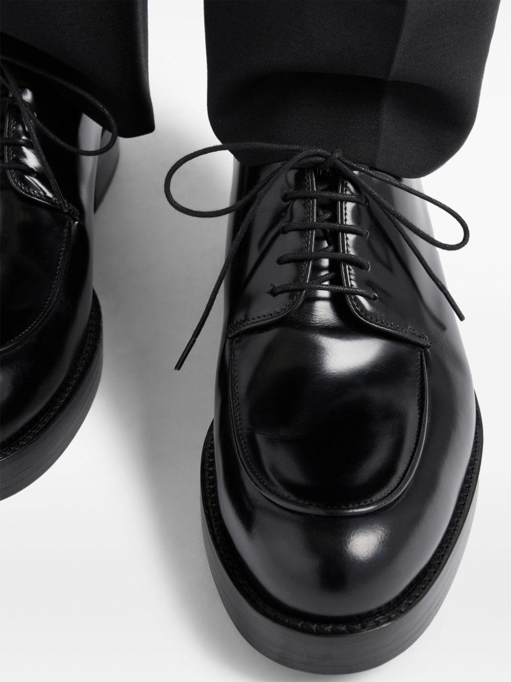 Brushed leather derby shoes<BR/><BR/><BR/> 2EA166 055F0002 PRADA 