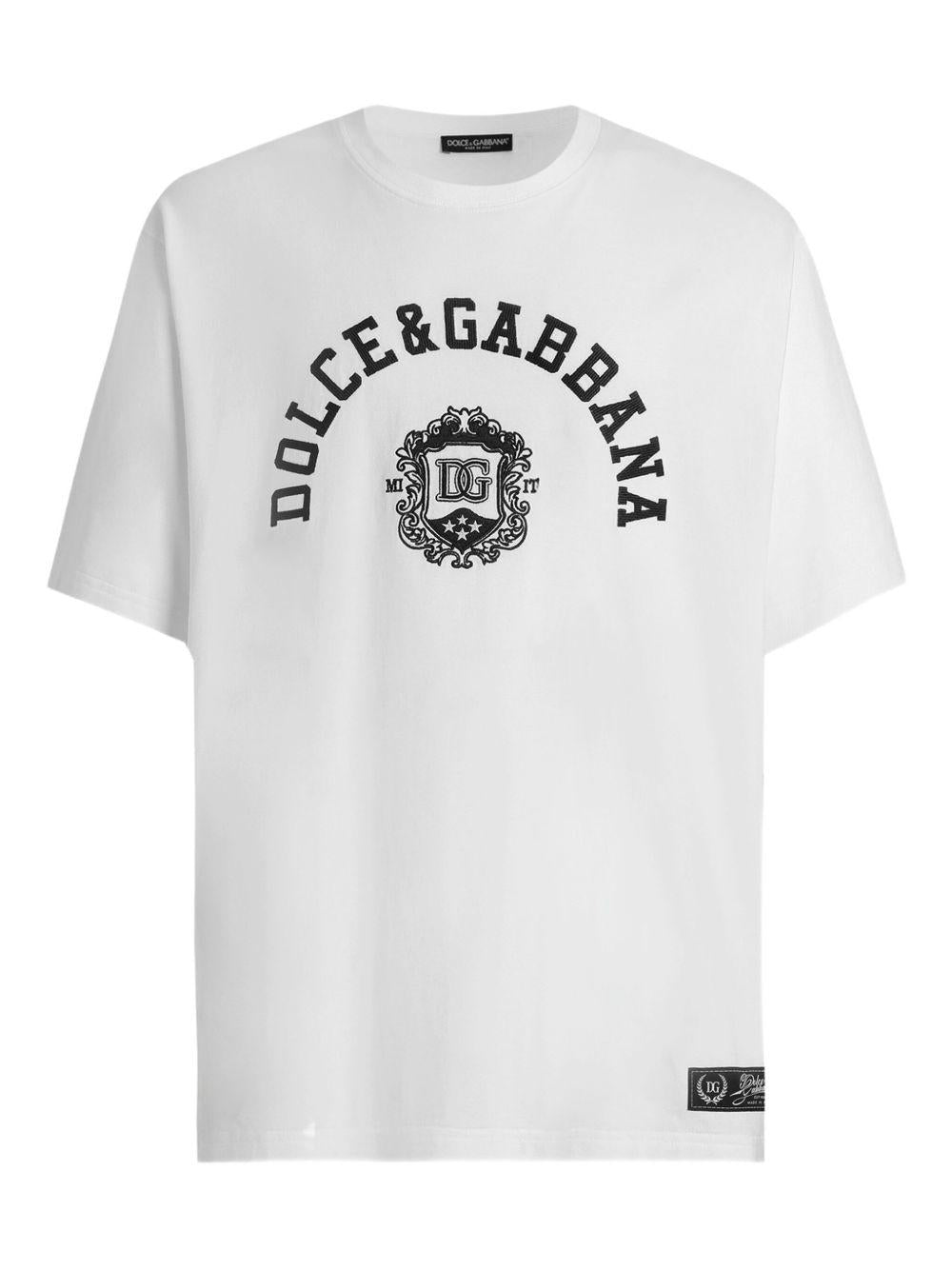 Jersey T-shirt with embroidery G8PN9Z G7POPW0800 DOLCE & GABBANA 