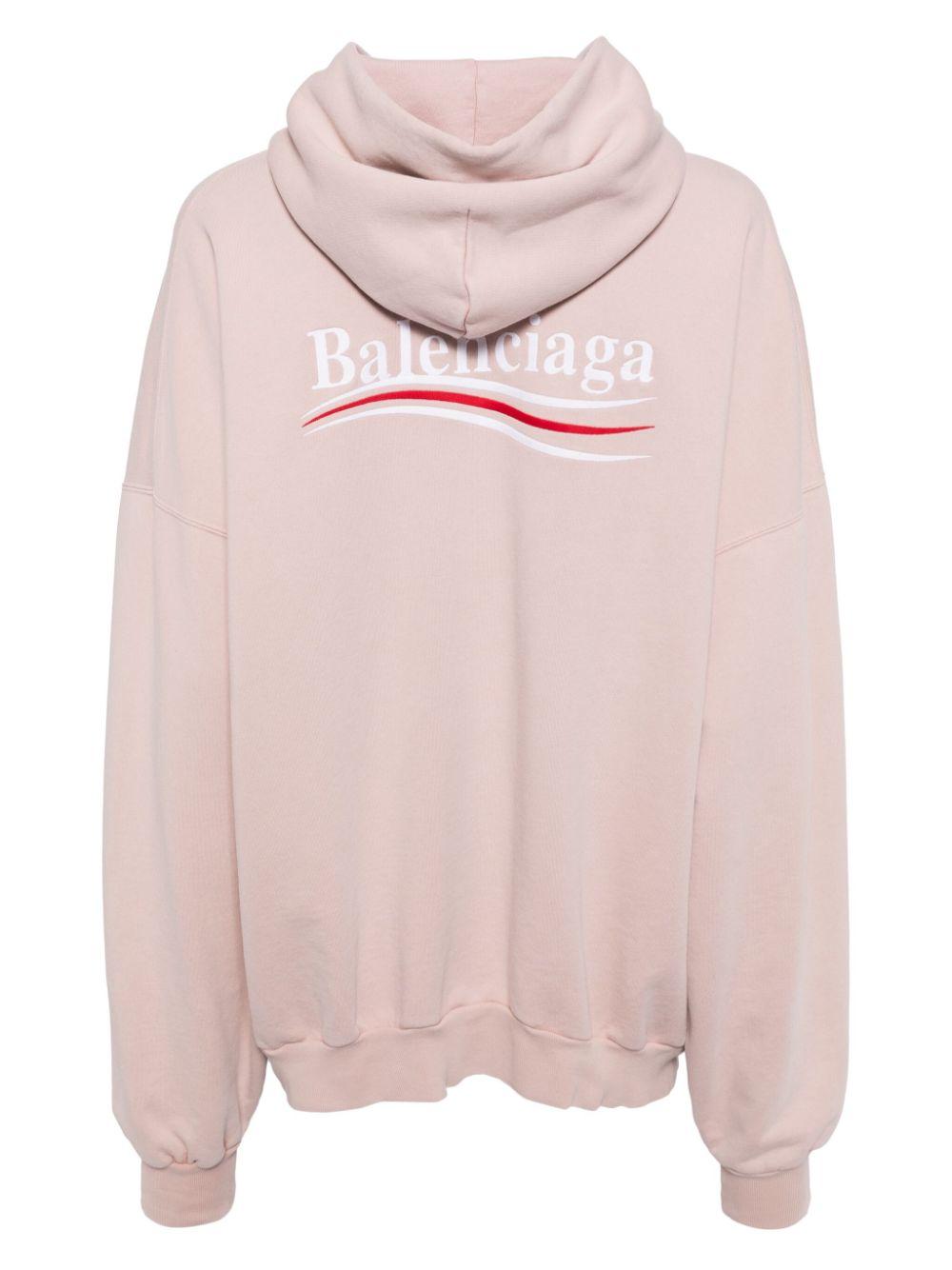 Logo-print hoodie<BR/><BR/><BR/> 739024 TKVI91764 BALENCIAGA 