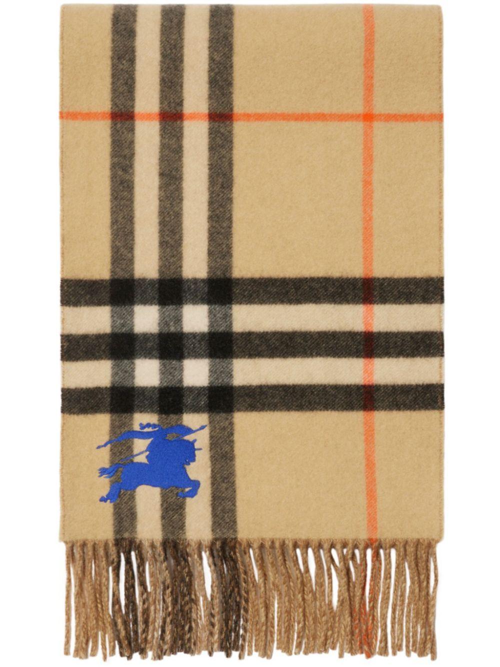 Reversible check cashmere scarf<BR/><BR/><BR/> 8094710 B9719 BURBERRY 