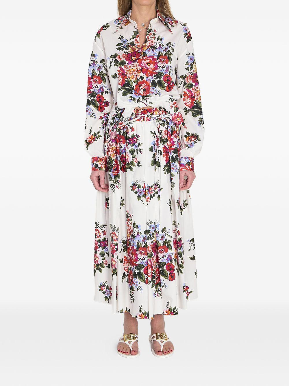 Flower bouquet-print cotton shirt F5T76T HS5UUHA5ZO DOLCE & GABBANA 