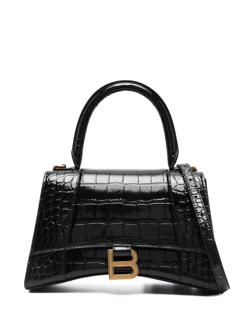 Small Hourglass top-handle bag<BR/><BR/><BR/> 593546 1LRGM1000 BALENCIAGA 