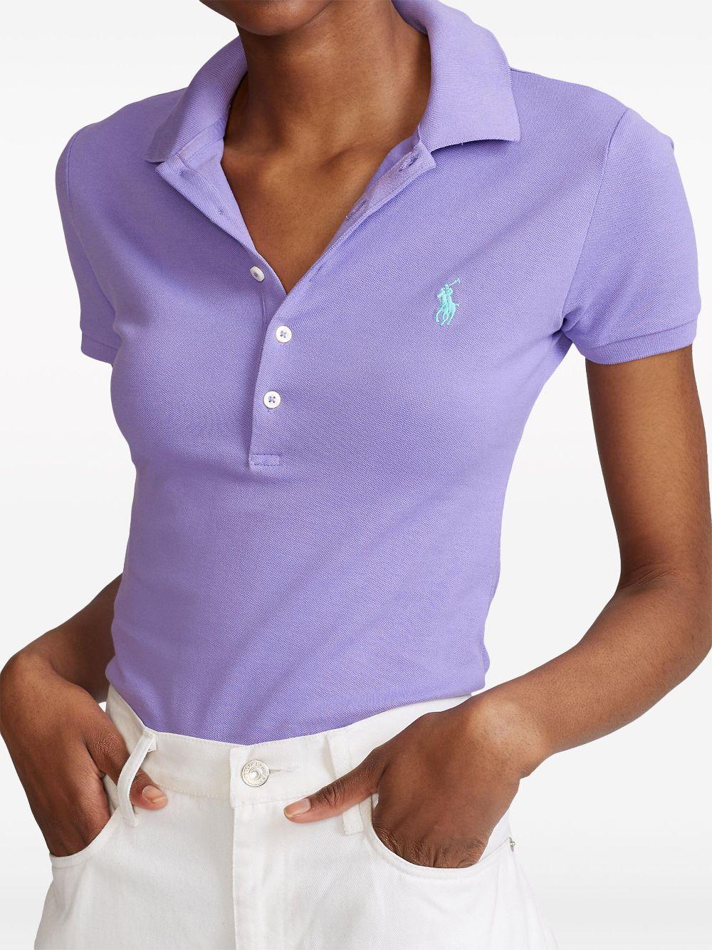 Julie logo-embroidered polo shirt<BR/><BR/><BR/> 211870245012 CACTUS PURPLE POLO RALPH LAUREN 